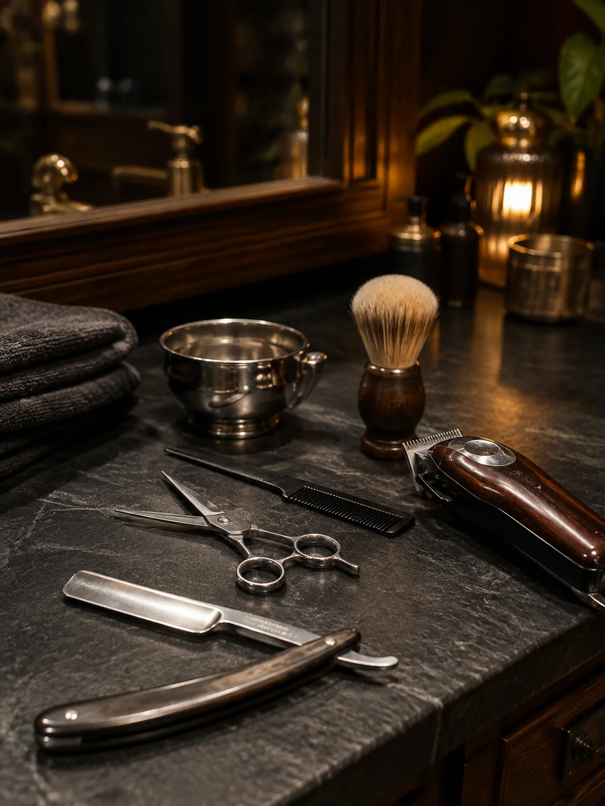 Herramientas profesionales de Razor Barbería