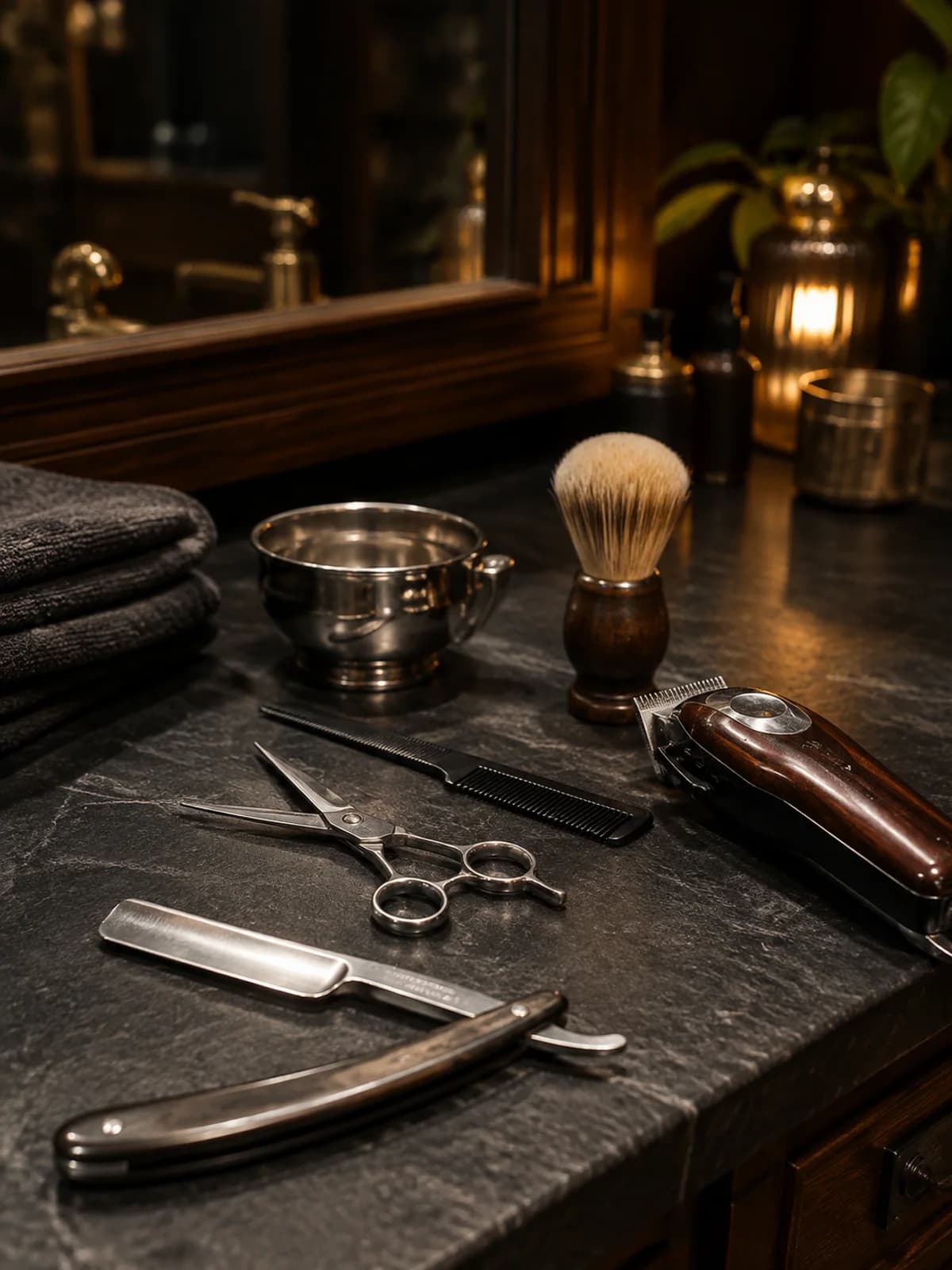Herramientas profesionales de Razor Barbería