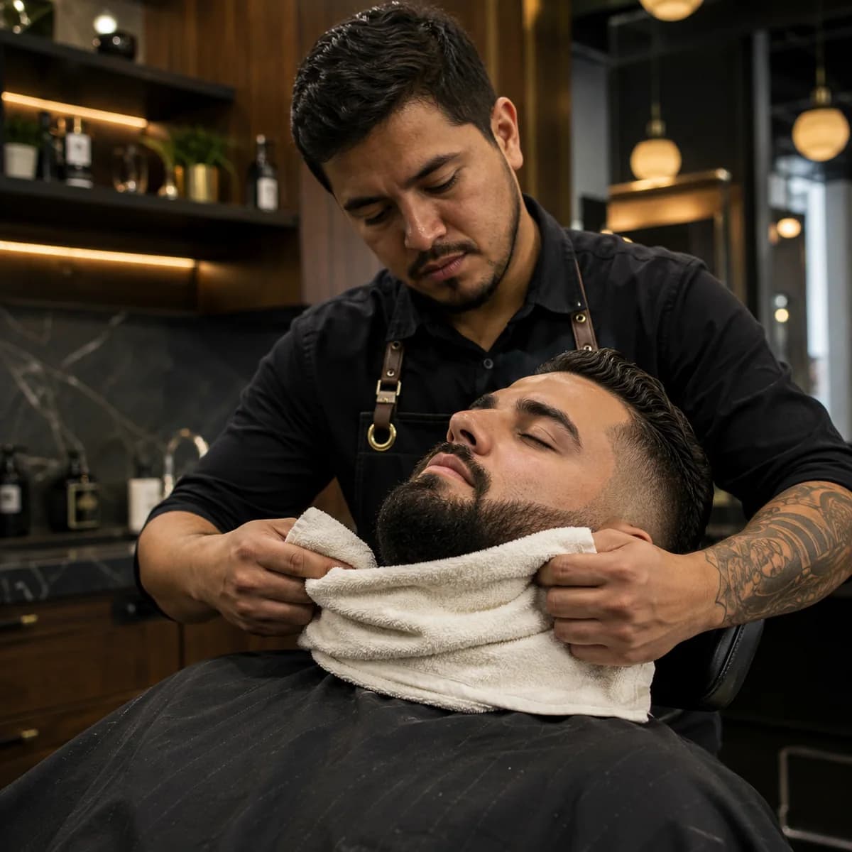 Servicio real de corte de cabello y barba spa