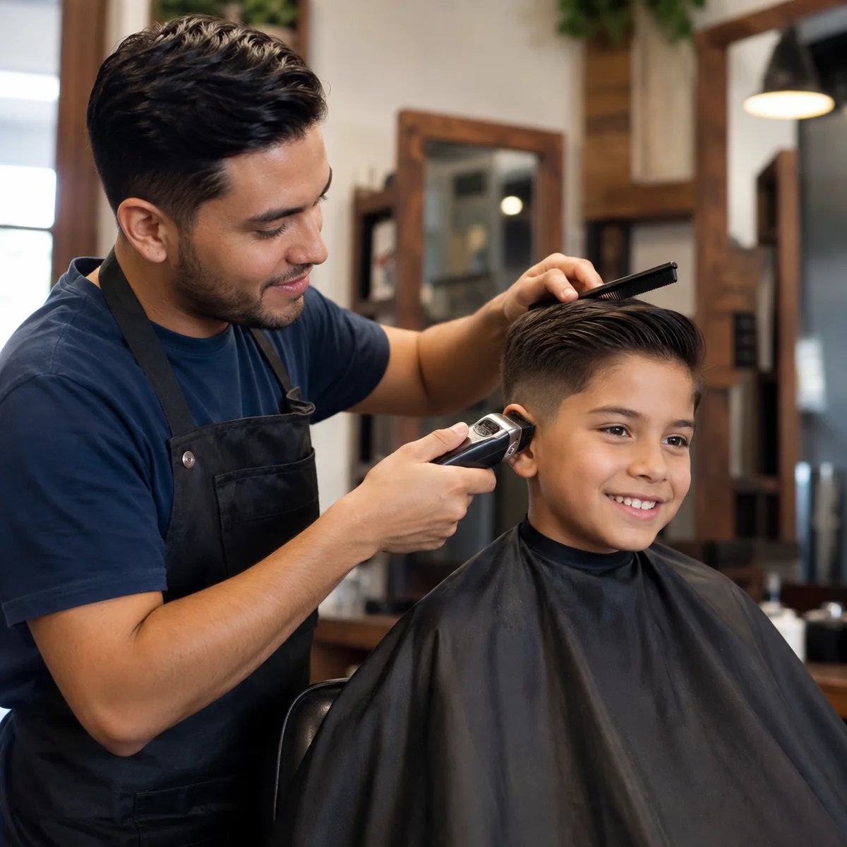 Servicio real de corte de niño
